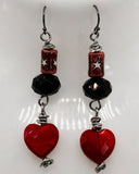 Happy Valentine’s Earrings Kel's Lampworked Glass Jewellery & More