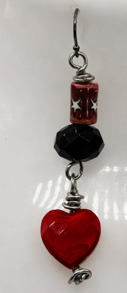 Happy Valentine’s Earrings Kel's Lampworked Glass Jewellery & More