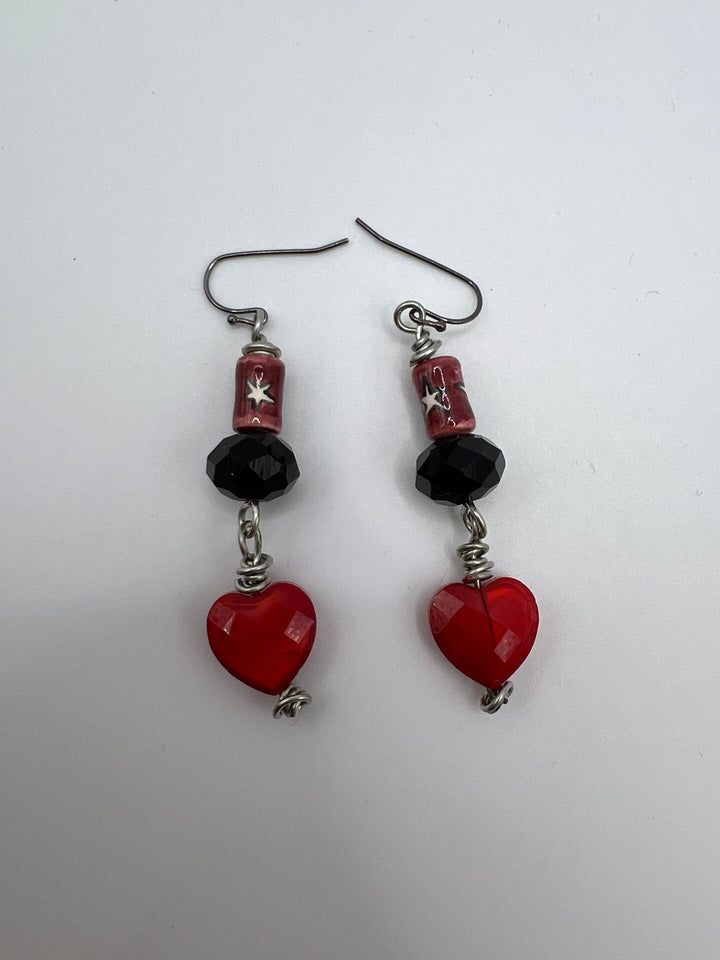 Happy Valentine’s Earrings Kel's Lampworked Glass Jewellery & More
