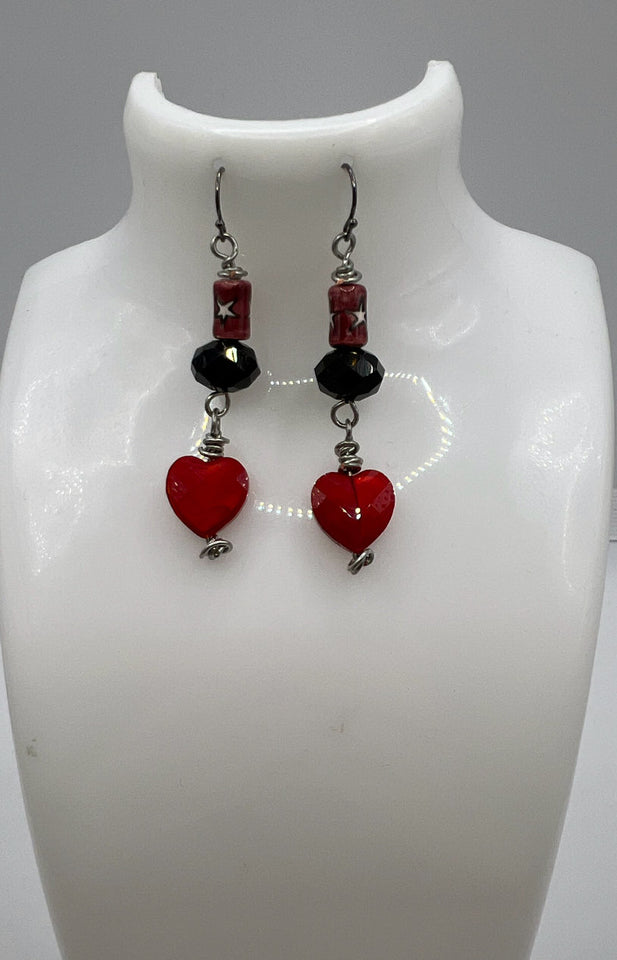 Happy Valentine’s Earrings Kel's Lampworked Glass Jewellery & More