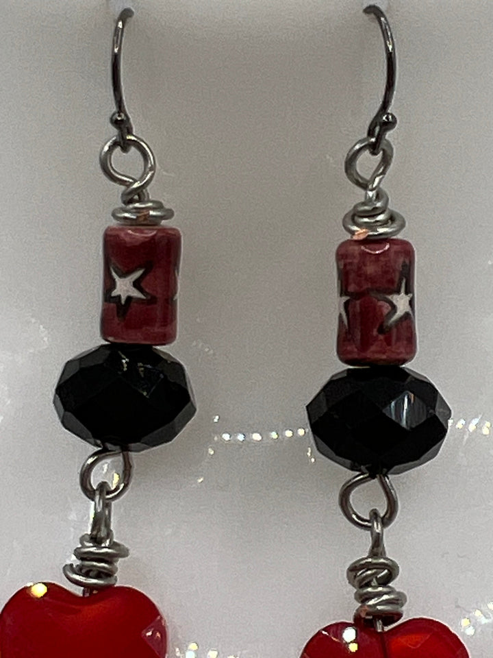 Happy Valentine’s Earrings Kel's Lampworked Glass Jewellery & More