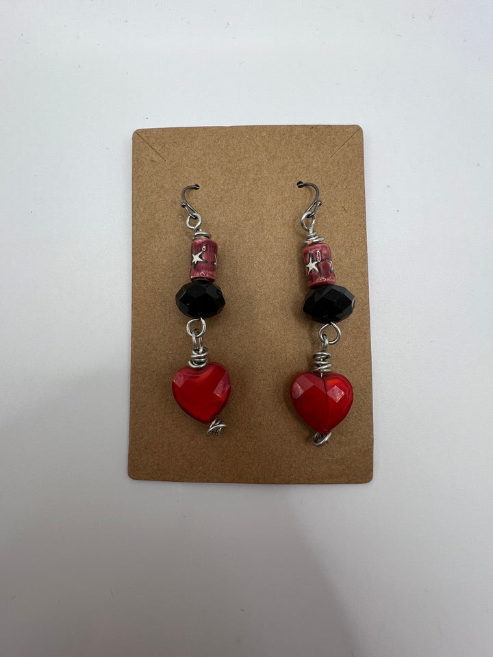 Happy Valentine’s Earrings Kel's Lampworked Glass Jewellery & More