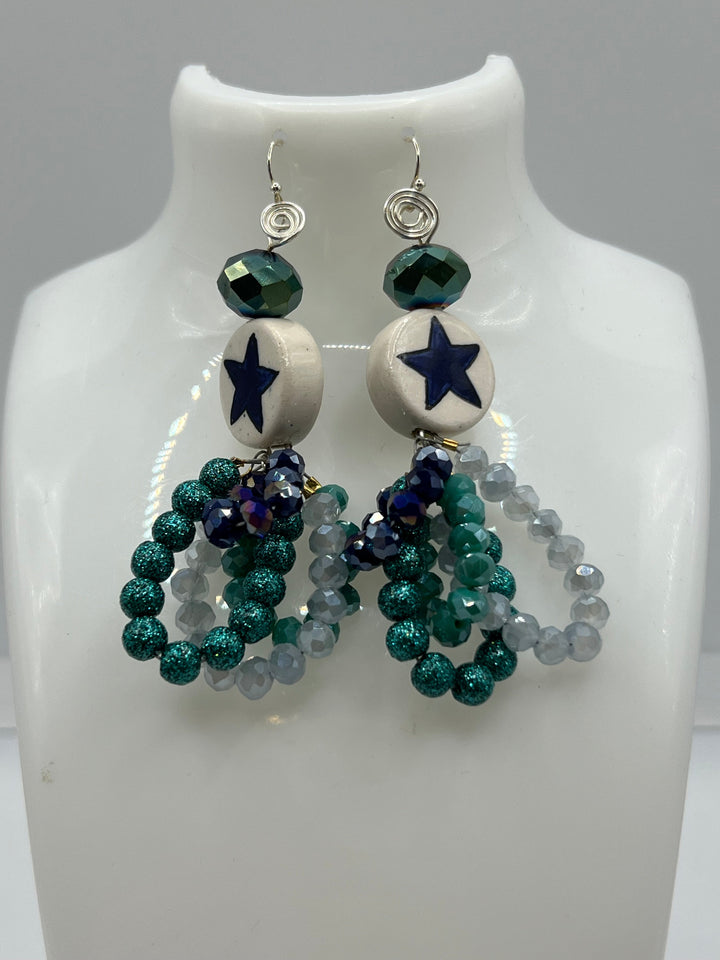 Stars & Hoops Earrings Kel's Lampworked Glass Jewellery & More