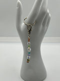 Letter “A” Beaded Wire Keychain(Ring)/Purse Charm/Bag Charm Kel's Lampworked Glass Jewellery & More