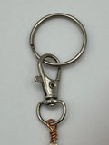 Letter “A” Beaded Wire Keychain(Ring)/Purse Charm/Bag Charm Kel's Lampworked Glass Jewellery & More