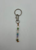 Letter “A” Beaded Wire Keychain(Ring)/Purse Charm/Bag Charm Kel's Lampworked Glass Jewellery & More