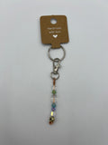 Letter “A” Beaded Wire Keychain(Ring)/Purse Charm/Bag Charm Kel's Lampworked Glass Jewellery & More