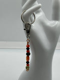 Letter “B” Beaded Wire Keychain(Ring)/Purse Charm/Bag Charm Kel's Lampworked Glass Jewellery & More