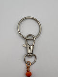 Letter “B” Beaded Wire Keychain(Ring)/Purse Charm/Bag Charm Kel's Lampworked Glass Jewellery & More