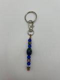 Letter “C” Beaded Wire Keychain(Ring)/Purse Charm/Bag Charm Kel's Lampworked Glass Jewellery & More