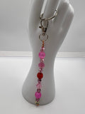 Letter “D” Beaded Wire Keychain(Ring)/Purse Charm/Bag Charm Kel's Lampworked Glass Jewellery & More