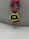 Letter “D” Beaded Wire Keychain(Ring)/Purse Charm/Bag Charm Kel's Lampworked Glass Jewellery & More