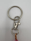 Letter “D” Beaded Wire Keychain(Ring)/Purse Charm/Bag Charm Kel's Lampworked Glass Jewellery & More