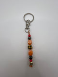 Letter “E” Beaded Wire Keychain(Ring)/Purse Charm/Bag Charm Kel's Lampworked Glass Jewellery & More