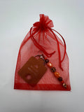 Letter “E” Beaded Wire Keychain(Ring)/Purse Charm/Bag Charm Kel's Lampworked Glass Jewellery & More