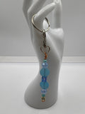 Letter “G” Beaded Wire Keychain(Ring)/Purse Charm/Bag Charm Kel's Lampworked Glass Jewellery & More