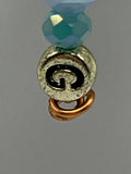 Letter “G” Beaded Wire Keychain(Ring)/Purse Charm/Bag Charm Kel's Lampworked Glass Jewellery & More