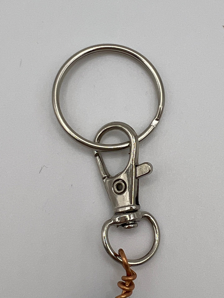Letter “G” Beaded Wire Keychain(Ring)/Purse Charm/Bag Charm Kel's Lampworked Glass Jewellery & More
