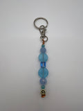 Letter “G” Beaded Wire Keychain(Ring)/Purse Charm/Bag Charm Kel's Lampworked Glass Jewellery & More