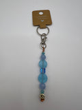 Letter “G” Beaded Wire Keychain(Ring)/Purse Charm/Bag Charm Kel's Lampworked Glass Jewellery & More