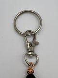 Letter  “H” Beaded Wire Keychain(Ring)/Purse Charm/Bag Charm Kel's Lampworked Glass Jewellery & More
