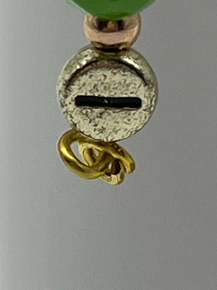 Letter  “I” Beaded Wire Keychain(Ring)/Purse Charm/Bag Charm Kel's Lampworked Glass Jewellery & More