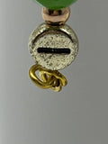 Letter  “I” Beaded Wire Keychain(Ring)/Purse Charm/Bag Charm Kel's Lampworked Glass Jewellery & More