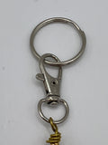 Letter  “J” Beaded Wire Keychain(Ring)/Purse Charm/Bag Charm Kel's Lampworked Glass Jewellery & More
