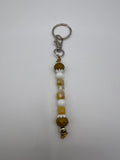 Letter  “J” Beaded Wire Keychain(Ring)/Purse Charm/Bag Charm Kel's Lampworked Glass Jewellery & More