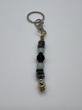 Letter  “K” Beaded Wire Keychain(Ring)/Purse Charm/Bag Charm Kel's Lampworked Glass Jewellery & More