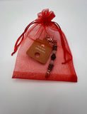 Letter  “K” Beaded Wire Keychain(Ring)/Purse Charm/Bag Charm Kel's Lampworked Glass Jewellery & More