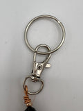 Letter  “L” Beaded Wire Keychain(Ring)/Purse Charm/Bag Charm Kel's Lampworked Glass Jewellery & More