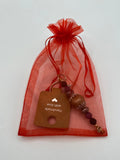 Letter  “L” Beaded Wire Keychain(Ring)/Purse Charm/Bag Charm Kel's Lampworked Glass Jewellery & More
