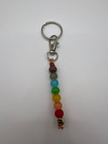 Letter  “M” Beaded Wire Keychain(Ring)/Purse Charm/Bag Charm Kel's Lampworked Glass Jewellery & More