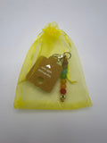 Letter  “M” Beaded Wire Keychain(Ring)/Purse Charm/Bag Charm Kel's Lampworked Glass Jewellery & More