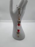 Letter  “N” Beaded Wire Keychain(Ring)/Purse Charm/Bag Charm Kel's Lampworked Glass Jewellery & More