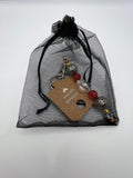 Letter  “N” Beaded Wire Keychain(Ring)/Purse Charm/Bag Charm Kel's Lampworked Glass Jewellery & More