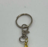 Letter  “P” Beaded Wire Keychain(Ring)/Purse Charm/Bag Charm Kel's Lampworked Glass Jewellery & More