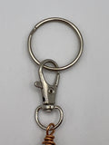 Letter  “R” Beaded Wire Keychain(Ring)/Purse Charm/Bag Charm Kel's Lampworked Glass Jewellery & More