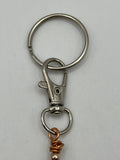 Letter  “S” Beaded Wire Keychain(Ring)/Purse Charm/Bag Charm Kel's Lampworked Glass Jewellery & More