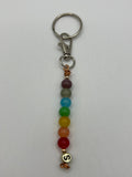 Letter  “S” Beaded Wire Keychain(Ring)/Purse Charm/Bag Charm Kel's Lampworked Glass Jewellery & More