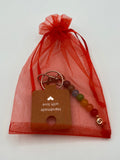 Letter  “S” Beaded Wire Keychain(Ring)/Purse Charm/Bag Charm Kel's Lampworked Glass Jewellery & More