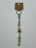 Letter  “U” Beaded Wire Keychain(Ring)/Purse Charm/Bag Charm Kel's Lampworked Glass Jewellery & More