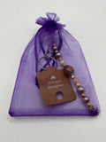 Letter  “U” Beaded Wire Keychain(Ring)/Purse Charm/Bag Charm Kel's Lampworked Glass Jewellery & More