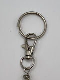 Letter  “V” Beaded Wire Keychain(Ring)/Purse Charm/Bag Charm Kel's Lampworked Glass Jewellery & More