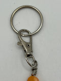 Letter  “W” Beaded Wire Keychain(Ring)/Purse Charm/Bag Charm Kel's Lampworked Glass Jewellery & More