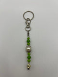 Letter  “X” Beaded Wire Keychain(Ring)/Purse Charm/Bag Charm Kel's Lampworked Glass Jewellery & More