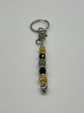 Letter  “Y” Beaded Wire Keychain(Ring)/Purse Charm/Bag Charm Kel's Lampworked Glass Jewellery & More
