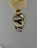 Letter  “Y” Beaded Wire Keychain(Ring)/Purse Charm/Bag Charm Kel's Lampworked Glass Jewellery & More