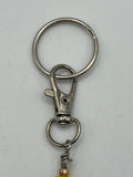Letter  “Y” Beaded Wire Keychain(Ring)/Purse Charm/Bag Charm Kel's Lampworked Glass Jewellery & More